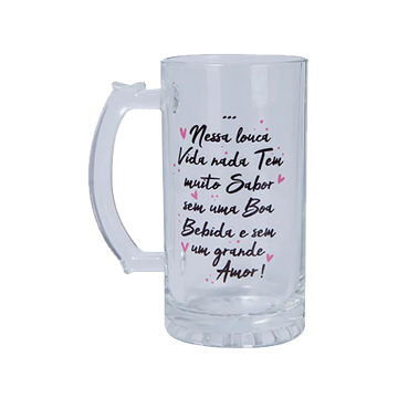 Caneca de Chopp Personalizada Transparente 